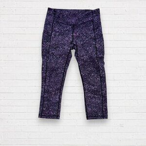 LULULEMON Wunder Under Hi-Rise 21" Crystalline Crop Athletic Yoga Pants Multi 8